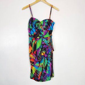 Bisou bisou strapless vibrant cocktail dress